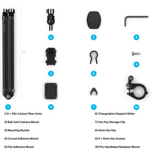 GoPro Suport tip brat Boom + montura pentru bara