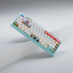 QwertyKey 61 Pro Western RGB Blue Liniar Prelubrifiat V2 Switch Mecanica