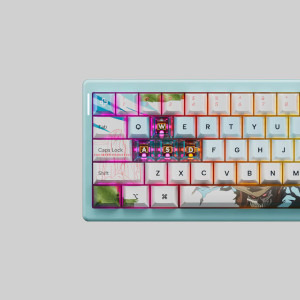 QwertyKey 61 Pro Western RGB Blue Liniar Prelubrifiat V2 Switch Mecanica