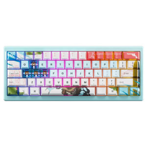 QwertyKey 61 Pro Western RGB Blue Tactil Prelubrifiat V2 Switch Mecanica