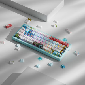 QwertyKey 61 Pro Western RGB Blue Tactil Prelubrifiat V2 Switch Mecanica