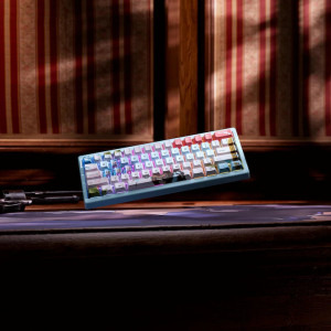 QwertyKey 61 Pro Western RGB Blue Tactil Prelubrifiat V2 Switch Mecanica