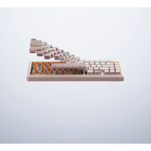 QwertyKey 65 Pro Bliss RGB Pink Liniar Prelubrifiat V2 Switch Mecanica