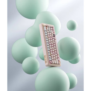 QwertyKey 65 Pro Bliss RGB Pink Liniar Prelubrifiat V2 Switch Mecanica