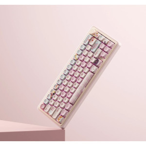 QwertyKey 65 Pro Bliss RGB Pink Liniar Prelubrifiat V2 Switch Mecanica
