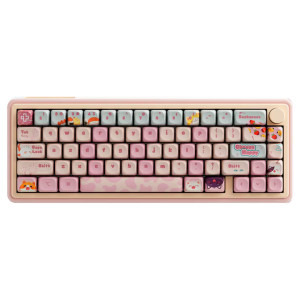 QwertyKey 65 Pro Bliss RGB Pink Tactil Prelubrifiat V2 Switch Mecanica