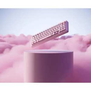 QwertyKey 65 Pro Bliss RGB Pink Tactil Prelubrifiat V2 Switch Mecanica
