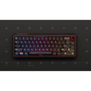 QwertyKey 65 Pro Dracula RGB Red Liniar Prelubrifiat V2 Switch Mecanica