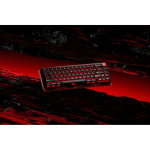 QwertyKey 65 Pro Dracula RGB Red Liniar Prelubrifiat V2 Switch Mecanica