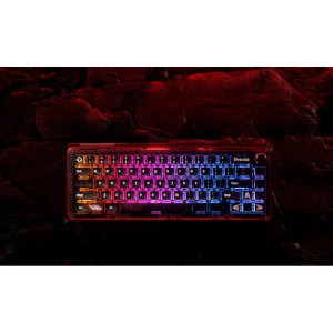 QwertyKey 65 Pro Dracula RGB Red Liniar Prelubrifiat V2 Switch Mecanica