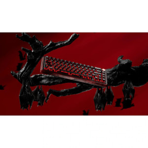 QwertyKey 65 Pro Dracula RGB Red Liniar Prelubrifiat V2 Switch Mecanica