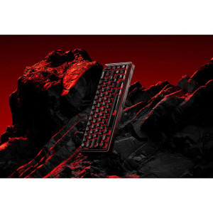 QwertyKey 65 Pro Dracula RGB Red Tactil Prelubrifiat V2 Switch Mecanica