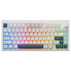 Tastatura Gaming QwertyKey 75 Pro V2 RGB White Tactil Prelubrifiat V2 Switch Mecanica