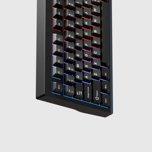 QwertyKey 75 Pro V2 RGB Black Liniar Prelubrifiat V2 Switch Mecanica