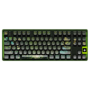 QwertyKey 80 Leaf RGB Green Liniar Prelubrifiat Switch Mecanica
