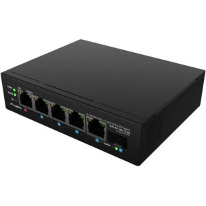 Lanberg Gigabit ILFE-4P-1GE-1S-90
