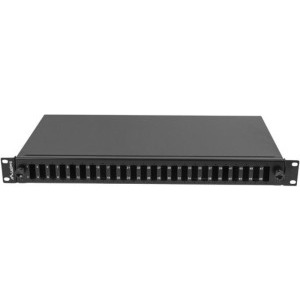 Lanberg Patch panel 19 inch 24 Porturi 1U Fiber SC Duplex/LC Quad, Black FOP1-24SD-LQB