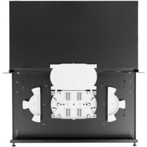 Lanberg Patch panel 19 inch 12 Porturi 1U Fiber SC Simplex/LC Duplex, Negru FOP1-12SS-LDB