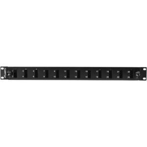 Lanberg Patch panel 19 inch 12 Porturi 1U Fiber SC Duplex/LC Quad, Negru FOP1-12SD-LQB