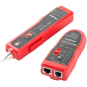 Lanberg Tester retea RJ45/RJ12/RJ11, coaxial cu tracker si identificator, Negru/Rosu NT-0501