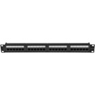Accesoriu retea Lanberg Patch panel 19 inch 24 Port CAT6A UTP rear cable management Black PPUA-1024-B