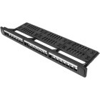 Accesoriu retea Lanberg Patch panel 19 inch 24 Porturi 1U Blank, Negru PPKS-1124-B