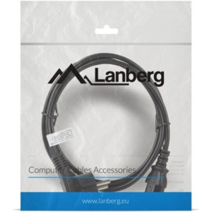 Lanberg Schuko Male - IEC 320 C13 Female, conector 90 grade, 1.8m, negru
