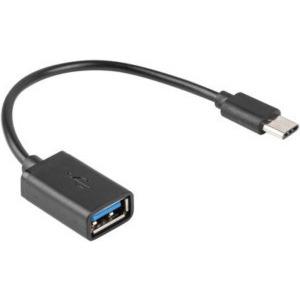 Lanberg AD-OTG-UC-01 1x USB-C Male - 1x USB 2.0 tip A Female, 15 cm, negru