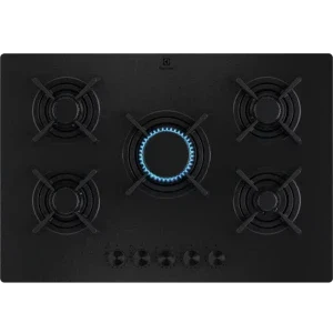 Electrolux KGG753723L, Gaz, 5 arzatoare, Aprindere electrica integrata, Sistem de siguranta, Gratar fonta, Wok, 75 cm, Inox