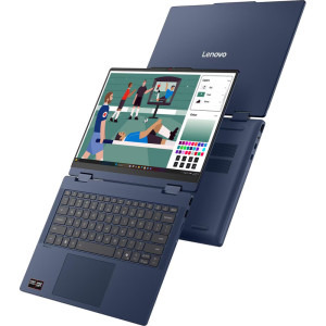 Lenovo 14'' IdeaPad 5 2-in-1 14AHP11, WUXGA IPS Touch, Procesor AMD Ryzen™ 7 250 (16M Cache, up to 5.1 GHz), 16GB DDR5, 1TB SSD, AMD Radeon 780M, No OS, Cosmic Blue