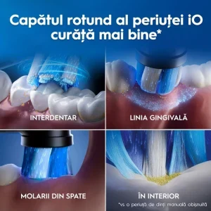 Oral-B Set 2x Periute de dinti electrice iO2 & iO Kids Disney Stitch Negru & Albastru + Trusa de calatorie