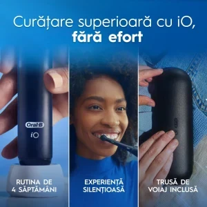 Oral-B Set 2x Periute de dinti electrice iO2 & iO Kids Disney Stitch Negru & Albastru + Trusa de calatorie