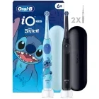 Oral-B Set 2x Periute de dinti electrice iO2 & iO Kids Disney Stitch Negru & Albastru + Trusa de calatorie