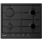 Plita incorporabila Candy CHW6BRBB, Gaz, 4 arzatoare, 60 cm, Negru