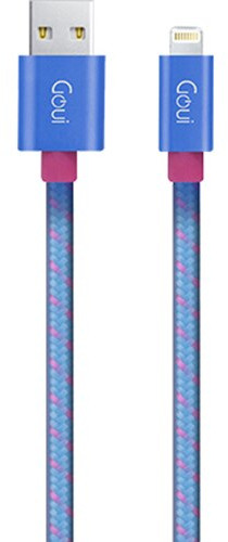 Cablu de date / adaptor Goui Fashion USB Male la Lightning Male, 1 m, Blue