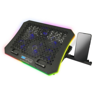 Stand/Cooler notebook Esperanza Gaming laptops, 19 inch Galerne, 6 ventilatoare, iluminare LED RGB