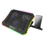 Stand/Cooler notebook Esperanza Gaming laptops, 19 inch Galerne, 6 ventilatoare, iluminare LED RGB