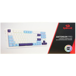 Redragon Antonium Pro TKL RGB Alb-Albastru Switch-uri liniare Redragon Gri Mecanica