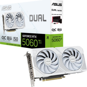 ASUS GeForce RTX 5060 Ti Dual OC WHITE EDITION 8GB GDDR7 128-bit DLSS 4.0