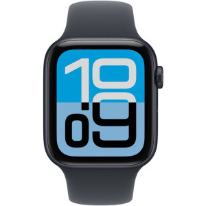 Apple Watch SE 3 (2025), GPS, 40mm Aluminium Midnight cu Midnight Sport Band - M/L
