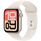 SmartWatch Apple Watch SE 3 (2025), Cellular, GPS, 44mm Aluminium Starlight cu Starlight Sport Band - M/L