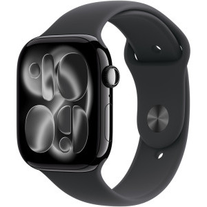 SmartWatch Apple Watch Series 11, GPS, 42mm Carcasa Aluminium Jet Black, Black Sport Band - M/L
