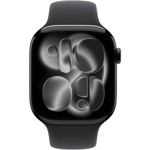 Apple Watch Series 11, Cellular, GPS, 42mm Aluminium, Jet Black, Black Sport Band - M/L