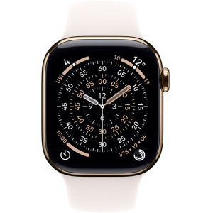 Apple Watch Series 11, Cellular, GPS, 42mm Carcasa Gold Titanium, Light Blush Sport Band - M/L