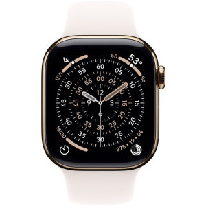 Apple Watch Series 11, Cellular, GPS, 46mm Carcasa Gold Titanium, Light Blush Sport Band - M/L