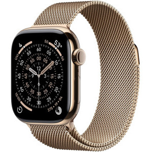SmartWatch Apple Watch Series 11, Cellular, GPS, 46mm Carcasa Gold Titanium, Gold Milanese Loop - S/M