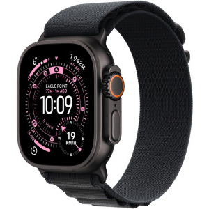Apple Watch Ultra 3, Cellular, 49mm Carcasa Titanium Black, Black Alpine Loop - Small