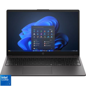 Laptop HP 15.6 250R G10, FHD, Procesor Intel® Core™ 7 150U (12M Cache, up to 5.40 GHz), 16GB DDR4, 512GB SSD, Intel Graphics, Win 11 Pro, Dark Ash Silver