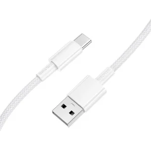 Borofone BX117, USB Male la USB-C Male, 1 m, White