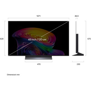 LG Smart TV OLED48C62LA Seria evo AI C6 120cm 4K UHD HDR